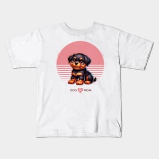 Rottweiler Puppy | Proud Dog Mom Kids T-Shirt